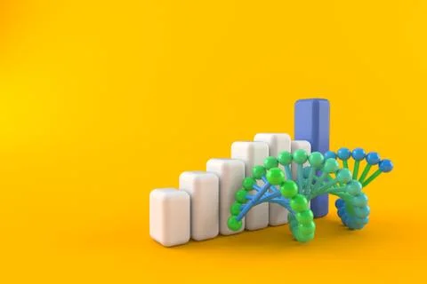 DNA with chart Stock Photos