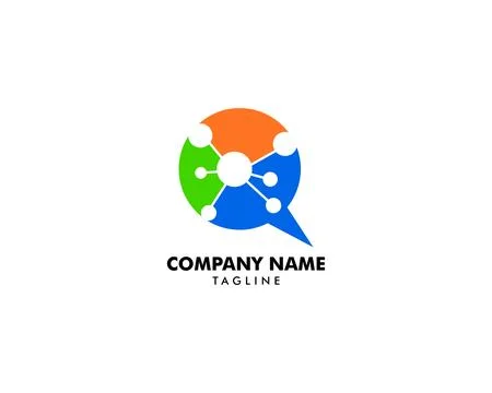 Dna Chat Icon Logo Design Element Stock Illustration