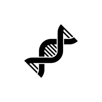 DNA, Chromosome, Genetic Flat Vector Icon イラスト素材