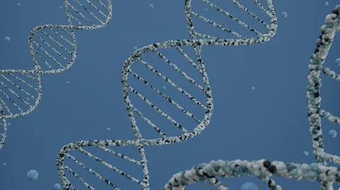 DNA chromosome structure 3D render illustration Stock Illustration