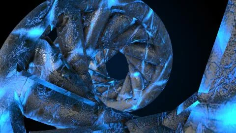 DNA code. Abstract 3d polygonal wireframe DNA molecule helix spiral. Stock-Illustration