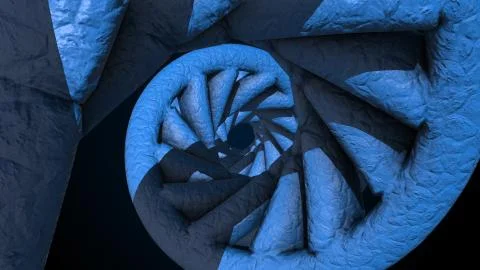 DNA code. Abstract 3d polygonal wireframe DNA molecule helix spiral. 스톡 일러스트