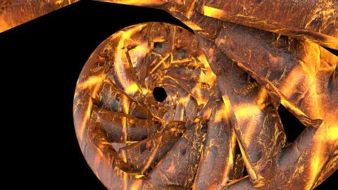 DNA code. Abstract 3d polygonal wireframe DNA molecule helix spiral. Stock Illustration