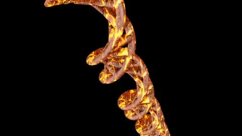 DNA code. Abstract 3d polygonal wireframe DNA molecule helix spiral. Stock Illustration