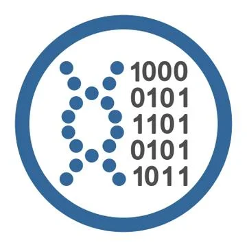 DNA Code Circled Vector Icon Stock Illustration