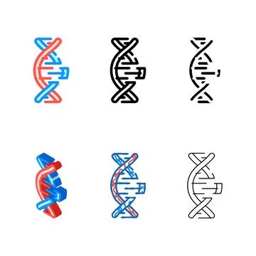Dna code color concepts icon vector isolated Stockillustratie