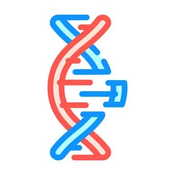 Dna code color icon vector isolated illustration Stock Illustration