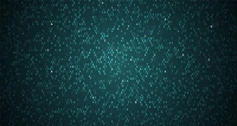 DNA code data background. Abstract agct genetic medical genomic human data Stock Illustration