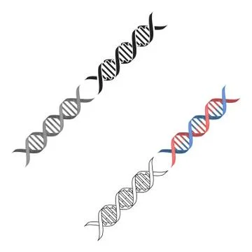 DNA code icon cartoon,black. Single medicine icon from the big medical Stock Illustration
