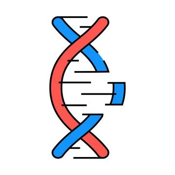 Dna code icon color illustration Stock Illustration