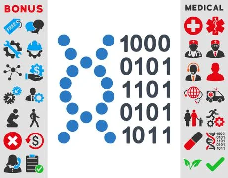 Dna Code Icon 스톡 일러스트