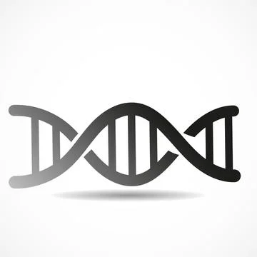 DNA code icon isolated on white background, science concept. Vector illustrat Stock Illustration