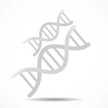 DNA code icon isolated on white background, science concept. Vector illustrat Stock Illustration