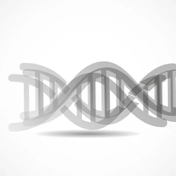 DNA code icon isolated on white background, science concept. Vector illustration 스톡 일러스트