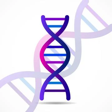 DNA code icon isolated on white background, science concept. Vector illustration Stock Illustration