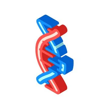 Dna code isometric icon vector isolated illustration Stock Illustration