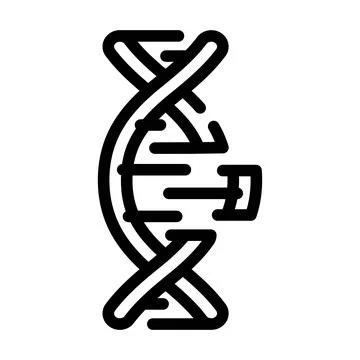 Dna code line icon vector isolated illustration 스톡 일러스트