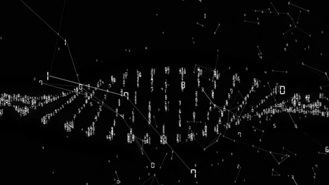 DNA code with numbers 03 스톡 동영상 158799432