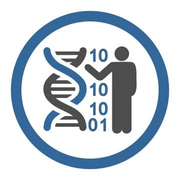 DNA Code Report Circled Vector Icon Illustrazione stock
