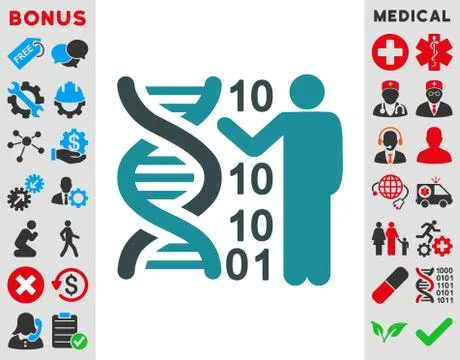 Dna Code Report Icon Illustrazione stock