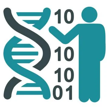 Dna Code Report Icon Stock Illustration