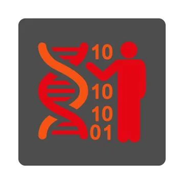 DNA Code Report Rounded Square Button 스톡 일러스트