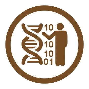 DNA Code Report Rounded Vector Icon Illustrazione stock