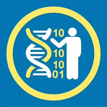 DNA Code Report Rounded Vector Icon Illustrazione stock