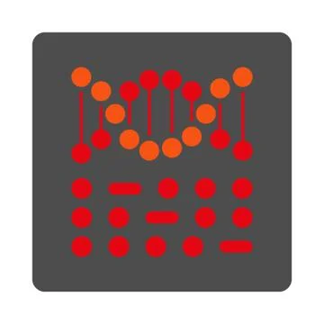 DNA Code Rounded Square Button Illustrazione stock