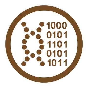 DNA Code Rounded Vector Icon イラスト素材