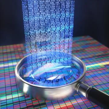 DNA Code Sequence Stock Illustration