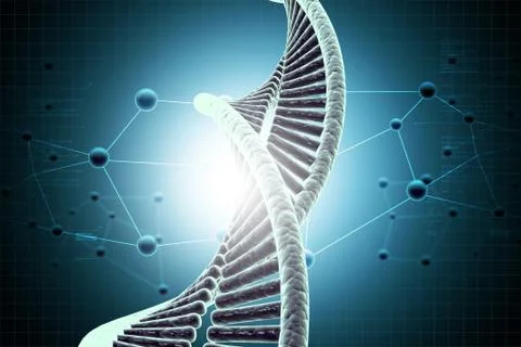 DNA in color background Stock Illustration