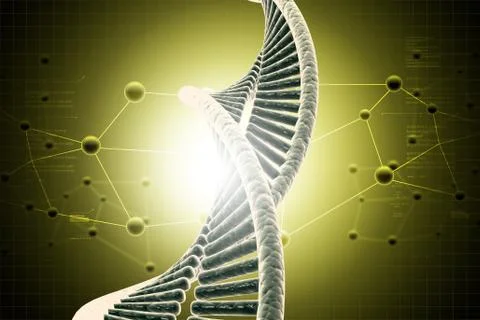 DNA in color background Stock Illustration