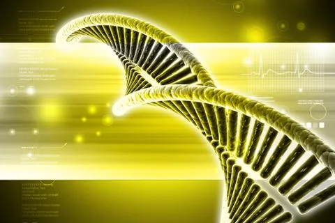 DNA in color background Illustrazione stock