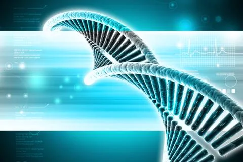 DNA in color background Stock Illustration