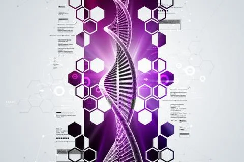 DNA in color background Stock Illustration