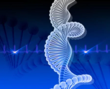 Dna in color background Stock Illustration