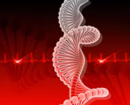 Dna in color background Stock Illustration
