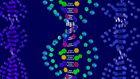 DNA colored video Stock Footage 89871111