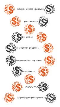 DNA Composition of Dollar Stock Illustration