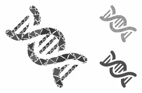 DNA Composition Icon of Bumpy Items Stock Illustration