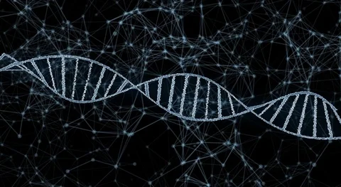Dna concept green particle Stock Footage 106563837