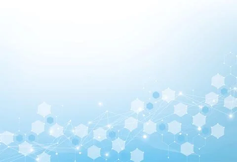 DNA concept. Science template, wallpaper or banner with molecules design. イラスト素材