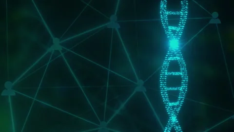 DNA with connection dots Stock Footage 312801566