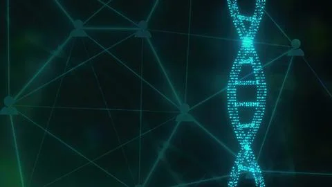 DNA with connection dots イラスト素材