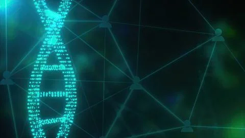 DNA with connection dots イラスト素材