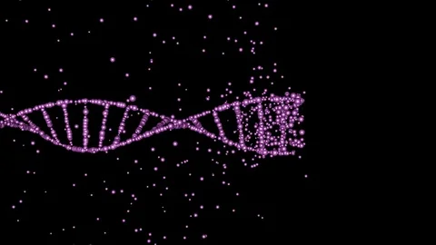 DNA construction, repair, creation . 3d animation. Horizontal motion Video stock 82370451