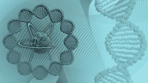 DNA Cyclic Loop Background Blue Stock Footage 248602437
