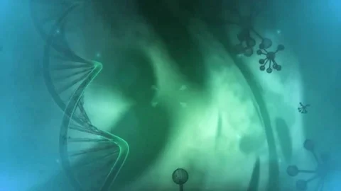 DNA cyclical background animation Stock Footage 98247124