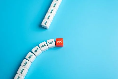 DNA damage. Mutation and deviations. DNA chain replication. Probability and.. Stock Photos